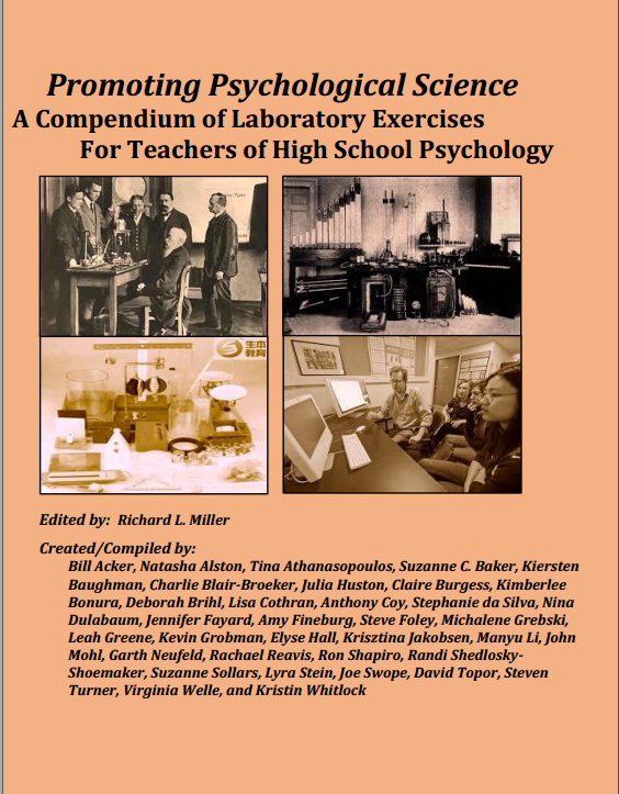 Promoting Psychological Science: A Compendium of Laboratory Exercises for Teachers of High School Psychology