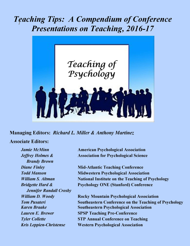 Teaching Tips: A Compendium of Conference Presentations on Teaching, 2016-2017